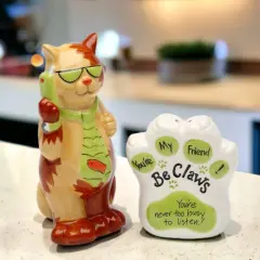 You're Never Too Busy To Listen Ceramic Cat Salt & Pepper, Gift for Her, Gift for Mom, Kitchen D&eacute;cor, Cat Lovers Gift, Pet Loss Gift