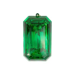 8&Prime; Green Rectangle Jewel Glitter Ornament &ndash; Sparkling Acrylic Jewel