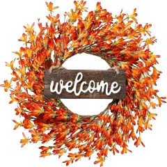 Artificial Fall Wreath 20&rsquo;&rsquo; Autumn Front Door Wreath Harvest Wreath
