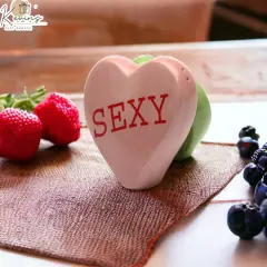 Ceramic Inseparable Heart Shaped Salt & Pepper Shaker (1 piece), Home D&eacute;cor, Gift for Her, Kitchen D&eacute;cor, Valentine&rsquo;s Day D&eacute;cor