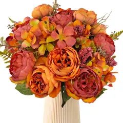 Artificial Fall Silk Peonies Flowers Tables Centerpieces