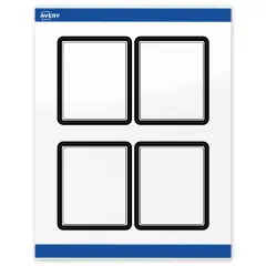 Avery Printable Rectangle Labels, Double Black Border, 4" x 3-1/3", Glossy White Rectangle Labels, Permanent, Laser/Inkjet, 40ct, Great for Product Labels