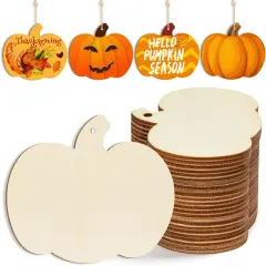 Wooden Pumpkins Ornaments to Paint Halloween Thanksgiving