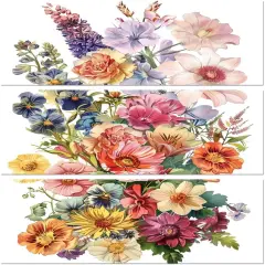 Rub on Floral Transfer - (Vintage Flowers)