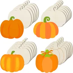 32 Pieces Wooden Pumpkin Cutout
