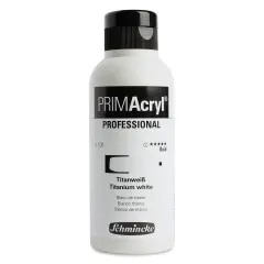 Schmincke Primacryl Professional Fluid Acrylic - Titanium White, 250 ml bottle