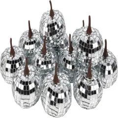 12 Pack Silver Pumpkin Fall Decor