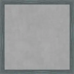 Dixie Blue Grey Rustic Narrow Wood Framed Magnetic Board