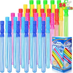 24 Pack 14.6&rsquo;&rsquo; Big Bubble Wands Bulk (2 Dozen) for Summer Toy, Outdoor/Indoor Activity