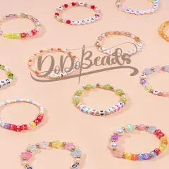 1650 Pcs Letter Beads with Extra Vowels and Number Beads- Letter Beads for Bracelet- Bracelet Letter Beads- Letter Beads for Friendship Bracelets