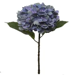 17.75" Artificial Hydrangea Stem with 8" Bloom &ndash; Realistic Faux Flower for Home D&eacute;cor, Bouquets, and Floral Arrangements