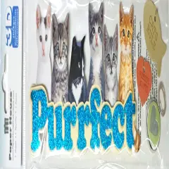 Paper House Purrfect Dimensional Title Sticker