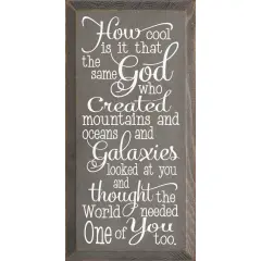 Inspirational Quote Wall Decor &ndash; Unique God&rsquo;s Creation Design Grey-White