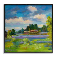 Stupell Industries Lavender Countryside Landscape Framed Giclee Wall Art Design by Alexi Fine