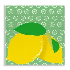 Stupell Industries Bright Lemon Fruit Wall Plaque Art Design by Daniela Santiago