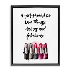 Stupell Industries Classy Fabulous Lipsticks Floater Framed Canvas Wall Art Design by Svetlana Aleynikova