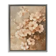 Stupell Industries Blooming Cherry Blossoms Floater Framed Canvas Wall Art Design by Petal Prints Design