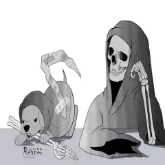 Loving Reaper time for cake Edible Icing Sheets- Assorted Image Cake Toppers-Frosting Sheets- Cookies- Cupcake Toppers