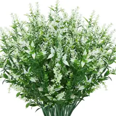 4pcs 7 Heads Artificial Wheat Grass Bouquet for Weddings White