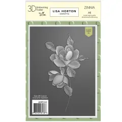 Lisa Horton Crafts A6 Embossing Folder And Die-Zinnia