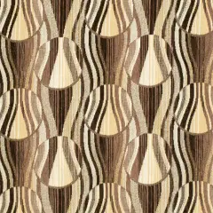 Umber - Brown AbstractGeometric Upholstery Fabric 54 Inches"