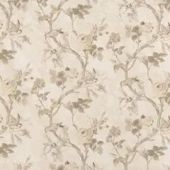 Papyrus - Beige & Taupe Floral Upholstery Fabric 54 Inches"