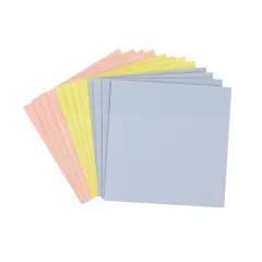 12-Pack 3x3-Inch Transparent Sticky Notes, 5.2mil Clear Plastic Self-Stick Sheets in Blue, Yellow, and Pink for Notes, Annotations, and Bookmarks, 50 Sheets per Pad, 600 Sheets Total Multicolor