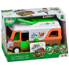 Timber Tots: Camper Van - 3pc Travel Vehicle & Character Playset, Seal Animal Figurine, Open & Reveal, Carry Handle Nature, Toy, Kids & Toddlers 18Mo+