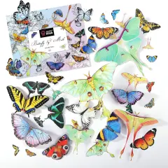 46 Pcs Double-Sided Faux Butterfly