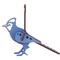 Little & Wood: Woodlet: Small - Blue Jay - 3D Wooden Kit-Set, Bird Puzzle, Easy Assembly, Pop Build Fun, 100% Sustainably Sourced Wood, Ages 6+