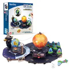 Smartivity: Earth-Sun-Moon Space - DIY STEMScience, Wooden Building Set, Interactive 3D Model Toy, Build-Play-Learn, All-In-1 Craft Kit, Kids Age 8+