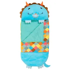 Happy Nappers: Pillow & Sleepy Sack: Medium - Triceratops Timmy - 54 x 20", 2-In-1: Plush Dinosaur Opens Into Sleeping Bag, Soft, Play & Nap, Kids 3+
