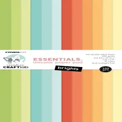 Studio Light Essentials Unicolor Paper Pad 5.9"X11.81"-Nr. 255, Brights