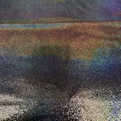 1 Yard Laser Foggy Foil Hologram 4 Way Nylon Spandex Fabric for Dancewear Swimwear 60" Width Black Gold