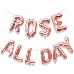 Sparkle and Bash Ros&eacute; All Day Balloons, Party Decorations - Rose Gold Foil, 16 Inches Pink