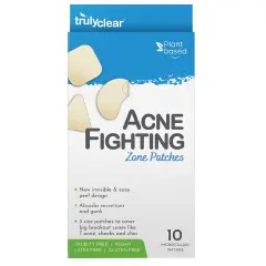 Truly Clear: Hydrocolloid Acne Fighting Zone Patches - 10ct - 3 Sizes, Zit & Blemish Covers, Face & Body, Vegan Skincare, Overnight Spot Treatment