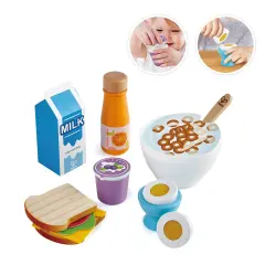 Hape Kitchen Delicious Breakfast Food Playset, 8 Pieces