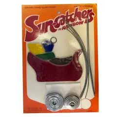 Rainbow Art Glass Holiday Sled Suncatcher