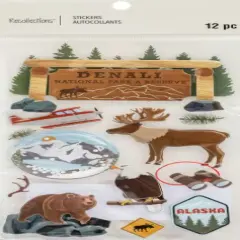 Recollections DENALI National Park Dimensional Stickers