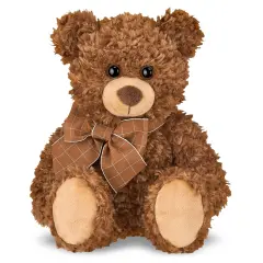 Bearington Lil' Reggie Teddy Bear 12 Inch Teddy Bear Stuffed Animal - Large Teddy Bear - Brown Teddy Bear, For Ages 3-14