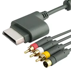 Insten AV Composite and S-Video Cable for Microsoft Xbox 360 / Xbox 360 Slim Black