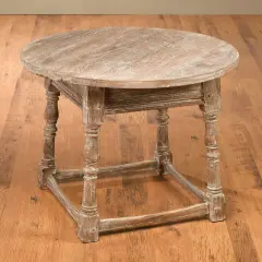 AA Importing 48443-BR Round Cambridge End Table