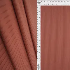 8&times;3 Yummy Rib Solid Knit Fabric Soft Ribbed Texture, 87% Polyester 13% Spandex, 58/60&Prime; Width BRICK DUST