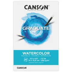 Canson Graduate Series Watercolor Pad 5.5"X8.5"-20 Sheets