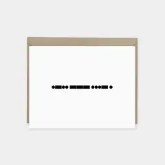 Morse Code "Love" Card, Recycled Blank