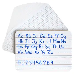 Juvale 12 Pack Double Sided Dry Erase Boards with Lines - Small Classroom Whiteboards for Students, Homeschool and Writing Practice - Reusable Personal Lapboards for Kids Ages 3-14 (9x12 in)