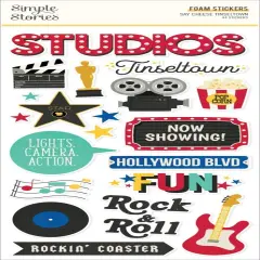 Say Cheese Tinseltown Stickers 44/Pkg-Foam