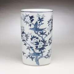 AA Importing 59832 Blue And White Umbrella Stand