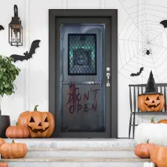 Northlight "Don't Open" Hospital Entryway Halloween Scary Door Decoration - 6' Gray