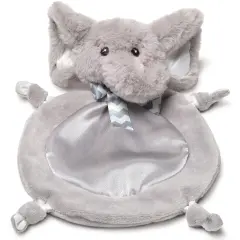 Bearington Baby Wee Spout, 8 x 7 Inch Small Gray Elephant Stuffed Animal, Jungle Nursery Decor, Baby Security Blanket, Elephant Lovey for Babies Grey